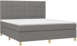 ΚΡΕΒΑΤΙ BOXSPRING ΜΕ ΣΤΡΩΜΑ ΣΚΟΥΡΟ ΓΚΡΙ 180X200 ΕΚ ΥΦΑΣΜΑΤΙΝ 3142354