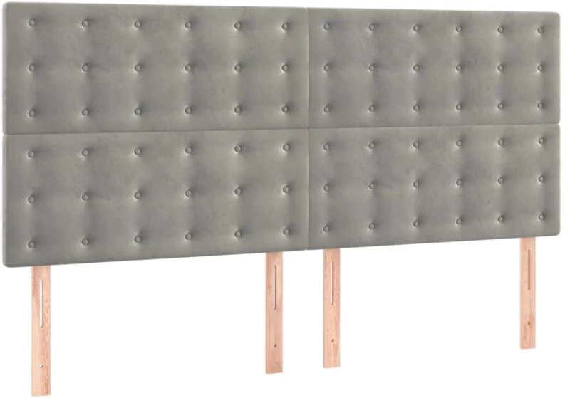 ΚΡΕΒΑΤΙ BOXSPRING ΜΕ ΣΤΡΩΜΑ ΑΝΟΙΧΤΟ ΓΚΡΙ 200X200 ΕΚ. ΒΕΛΟΥΔΙΝΟ 3129471
