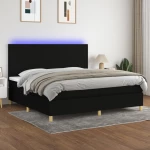 ΚΡΕΒΑΤΙ BOXSPRING ΜΕ ΣΤΡΩΜΑ & LED ΜΑΥΡΟ 200X200 ΕΚ. ΥΦΑΣΜΑΤΙΝΟ 3135303