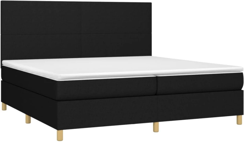 ΚΡΕΒΑΤΙ BOXSPRING ΜΕ ΣΤΡΩΜΑ & LED ΜΑΥΡΟ 200X200 ΕΚ. ΥΦΑΣΜΑΤΙΝΟ 3135303