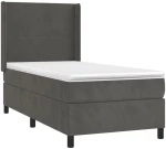 ΚΡΕΒΑΤΙ BOXSPRING ΜΕ ΣΤΡΩΜΑ & LED ΣΚ. ΓΚΡΙ 100X200ΕΚ. ΒΕΛΟΥΔΙΝΟ 3139428