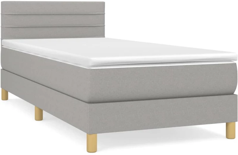 ΚΡΕΒΑΤΙ BOXSPRING ΜΕ ΣΤΡΩΜΑ ΑΝΟΙΧΤΟ ΓΚΡΙ 80X200 ΕΚ. ΥΦΑΣΜΑΤΙΝΟ 3140649