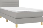 ΚΡΕΒΑΤΙ BOXSPRING ΜΕ ΣΤΡΩΜΑ ΑΝΟΙΧΤΟ ΓΚΡΙ 80X200 ΕΚ. ΥΦΑΣΜΑΤΙΝΟ 3140649