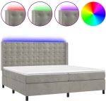 ΚΡΕΒΑΤΙ BOXSPRING ΜΕ ΣΤΡΩΜΑ & LED ΑΝ.ΓΚΡΙ 200X200 ΕΚ. ΒΕΛΟΥΔΙΝΟ 3139823
