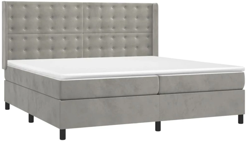 ΚΡΕΒΑΤΙ BOXSPRING ΜΕ ΣΤΡΩΜΑ & LED ΑΝ.ΓΚΡΙ 200X200 ΕΚ. ΒΕΛΟΥΔΙΝΟ 3139823
