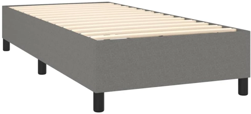 ΚΡΕΒΑΤΙ BOXSPRING ΜΕ ΣΤΡΩΜΑ ΣΚΟΥΡΟ ΓΚΡΙ 100X200 ΕΚ. ΥΦΑΣΜΑΤΙΝΟ 3131330