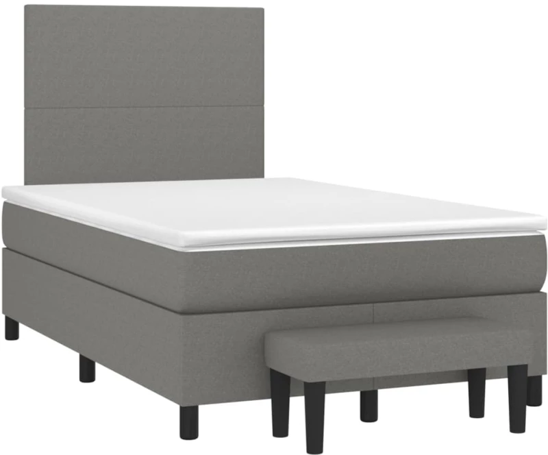 ΚΡΕΒΑΤΙ BOXSPRING ΜΕ ΣΤΡΩΜΑ ΣΚΟΥΡΟ ΓΚΡΙ 120X200 ΕΚ. ΥΦΑΣΜΑΤΙΝΟ 3136422