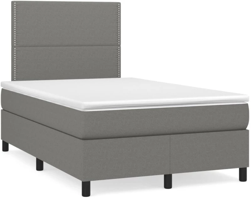 ΚΡΕΒΑΤΙ BOXSPRING ΜΕ ΣΤΡΩΜΑ ΣΚΟΥΡΟ ΓΚΡΙ 120X200 ΕΚ. ΥΦΑΣΜΑΤΙΝΟ 3141682