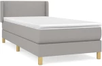 ΚΡΕΒΑΤΙ BOXSPRING ΜΕ ΣΤΡΩΜΑ ΑΝΟΙΧΤΟ ΓΚΡΙ 90X200 ΕΚ. ΥΦΑΣΜΑΤΙΝΟ 3130081