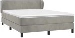 ΚΡΕΒΑΤΙ BOXSPRING ΜΕ ΣΤΡΩΜΑ ΑΝΟΙΧΤΟ ΓΚΡΙ 140X200 ΕΚ. ΒΕΛΟΥΔΙΝΟ 3127373