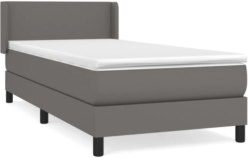ΚΡΕΒΑΤΙ BOXSPRING ΜΕ ΣΤΡΩΜΑ ΓΚΡΙ 80 X 200 ΕΚ. ΣΥΝΘΕΤΙΚΟ ΔΕΡΜΑ 3130629