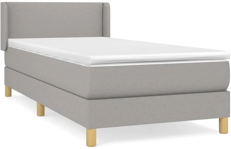 ΚΡΕΒΑΤΙ BOXSPRING ΜΕ ΣΤΡΩΜΑ ΑΝΟΙΧΤΟ ΓΚΡΙ 80X200 ΕΚ. ΥΦΑΣΜΑΤΙΝΟ 3130065