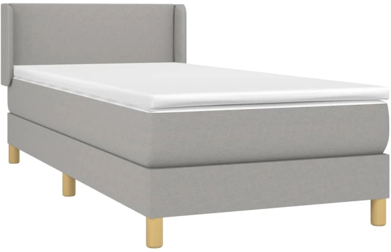 ΚΡΕΒΑΤΙ BOXSPRING ΜΕ ΣΤΡΩΜΑ ΑΝΟΙΧΤΟ ΓΚΡΙ 80X200 ΕΚ. ΥΦΑΣΜΑΤΙΝΟ 3130065