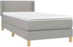 ΚΡΕΒΑΤΙ BOXSPRING ΜΕ ΣΤΡΩΜΑ ΑΝΟΙΧΤΟ ΓΚΡΙ 80X200 ΕΚ. ΥΦΑΣΜΑΤΙΝΟ 3130065