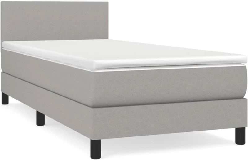 ΚΡΕΒΑΤΙ BOXSPRING ΜΕ ΣΤΡΩΜΑ ΑΝΟΙΧΤΟ ΓΚΡΙ 80X200 ΕΚ. ΥΦΑΣΜΑΤΙΝΟ 3139849