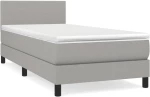 ΚΡΕΒΑΤΙ BOXSPRING ΜΕ ΣΤΡΩΜΑ ΑΝΟΙΧΤΟ ΓΚΡΙ 80X200 ΕΚ. ΥΦΑΣΜΑΤΙΝΟ 3139849