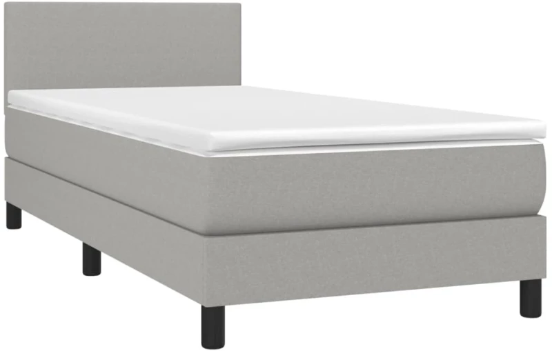 ΚΡΕΒΑΤΙ BOXSPRING ΜΕ ΣΤΡΩΜΑ ΑΝΟΙΧΤΟ ΓΚΡΙ 80X200 ΕΚ. ΥΦΑΣΜΑΤΙΝΟ 3139849