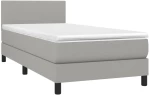 ΚΡΕΒΑΤΙ BOXSPRING ΜΕ ΣΤΡΩΜΑ ΑΝΟΙΧΤΟ ΓΚΡΙ 80X200 ΕΚ. ΥΦΑΣΜΑΤΙΝΟ 3139849
