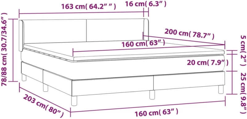 ΚΡΕΒΑΤΙ BOXSPRING ΜΕ ΣΤΡΩΜΑ ΑΝ. ΠΡΑΣΙΝΟ 160X200ΕΚ ΥΦΑΣΜΑΤΙΝΟ 3129561