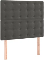 ΚΡΕΒΑΤΙ BOXSPRING ΜΕ ΣΤΡΩΜΑ ΣΚΟΥΡΟ ΓΚΡΙ 100X200 ΕΚ. ΒΕΛΟΥΔΙΝΟ 3138068