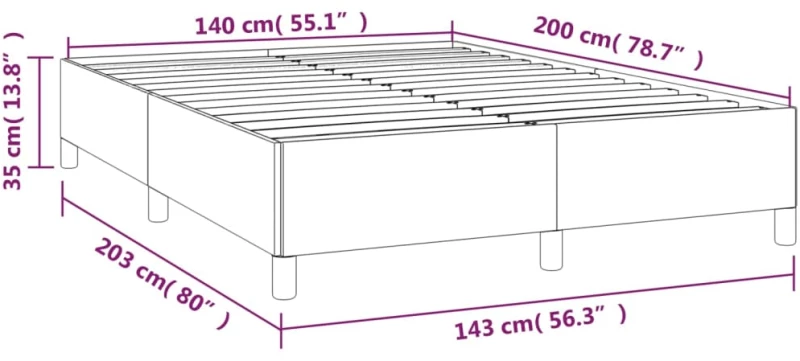 ΚΡΕΒΑΤΙ BOXSPRING ΜΕ ΣΤΡΩΜΑ TAUPE 140X200 ΕΚ. ΥΦΑΣΜΑΤΙΝΟ 3144427