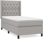 ΚΡΕΒΑΤΙ BOXSPRING ΜΕ ΣΤΡΩΜΑ ΑΝΟΙΧΤΟ ΓΚΡΙ 80X200 ΕΚ. ΥΦΑΣΜΑΤΙΝΟ 3131625