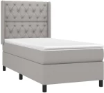 ΚΡΕΒΑΤΙ BOXSPRING ΜΕ ΣΤΡΩΜΑ ΑΝΟΙΧΤΟ ΓΚΡΙ 80X200 ΕΚ. ΥΦΑΣΜΑΤΙΝΟ 3131625