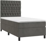 ΚΡΕΒΑΤΙ BOXSPRING ΜΕ ΣΤΡΩΜΑ & LED ΣΚ. ΓΚΡΙ 80X200 ΕΚ. ΒΕΛΟΥΔΙΝΟ 3136270