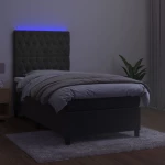 ΚΡΕΒΑΤΙ BOXSPRING ΜΕ ΣΤΡΩΜΑ & LED ΣΚ. ΓΚΡΙ 80X200 ΕΚ. ΒΕΛΟΥΔΙΝΟ 3136270