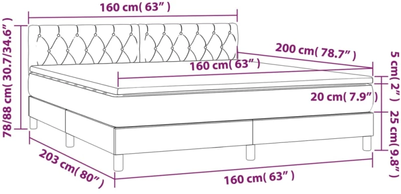 ΚΡΕΒΑΤΙ BOXSPRING ΜΕ ΣΤΡΩΜΑ ΑΝ. ΠΡΑΣΙΝΟ 160X200ΕΚ ΥΦΑΣΜΑΤΙΝΟ 3140865