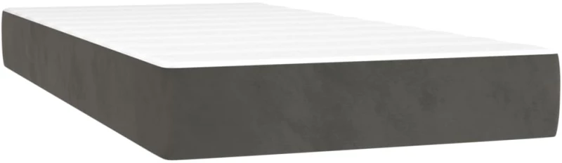 ΚΡΕΒΑΤΙ BOXSPRING ΜΕ ΣΤΡΩΜΑ ΣΚΟΥΡΟ ΓΚΡΙ 80X200 ΕΚ. ΒΕΛΟΥΔΙΝΟ 3143170
