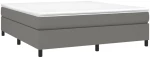 ΚΡΕΒΑΤΙ BOXSPRING ΜΕ ΣΤΡΩΜΑ ΣΚΟΥΡΟ ΓΚΡΙ 160X200 ΕΚ ΥΦΑΣΜΑΤΙΝΟ 3144432