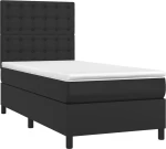 ΚΡΕΒΑΤΙ BOXSPRING ΜΕ ΣΤΡΩΜΑ & LED ΜΑΥΡΟ 100X200 ΕΚ. ΣΥΝΘ. ΔΕΡΜΑ 3135927