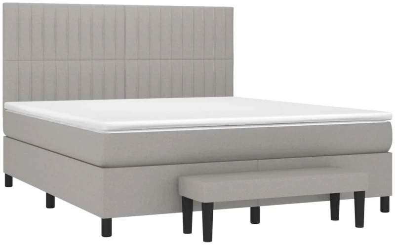 ΚΡΕΒΑΤΙ BOXSPRING ΜΕ ΣΤΡΩΜΑ ΑΝΟΙΧΤΟ ΓΚΡΙ 180X200 ΕΚ. ΥΦΑΣΜΑΤΙΝΟ 3136773