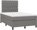 ΚΡΕΒΑΤΙ BOXSPRING ΜΕ ΣΤΡΩΜΑ ΣΚΟΥΡΟ ΓΚΡΙ 120X200 ΕΚ. ΥΦΑΣΜΑΤΙΝΟ 3142002