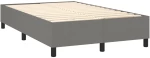 ΚΡΕΒΑΤΙ BOXSPRING ΜΕ ΣΤΡΩΜΑ ΣΚΟΥΡΟ ΓΚΡΙ 120X200 ΕΚ. ΥΦΑΣΜΑΤΙΝΟ 3142002