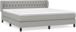 ΚΡΕΒΑΤΙ BOXSPRING ΜΕ ΣΤΡΩΜΑ ΑΝΟΙΧΤΟ ΓΚΡΙ 180X200 ΕΚ. ΥΦΑΣΜΑΤΙΝΟ 3126501