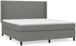 ΚΡΕΒΑΤΙ BOXSPRING ΜΕ ΣΤΡΩΜΑ ΣΚΟΥΡΟ ΓΚΡΙ 180X200 ΕΚ ΥΦΑΣΜΑΤΙΝ 3131290