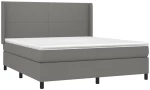 ΚΡΕΒΑΤΙ BOXSPRING ΜΕ ΣΤΡΩΜΑ ΣΚΟΥΡΟ ΓΚΡΙ 180X200 ΕΚ ΥΦΑΣΜΑΤΙΝ 3131290