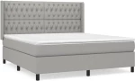 ΚΡΕΒΑΤΙ BOXSPRING ΜΕ ΣΤΡΩΜΑ ΑΝΟΙΧΤΟ ΓΚΡΙ 180X200 ΕΚ. ΥΦΑΣΜΑΤΙΝΟ 3131689