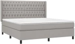 ΚΡΕΒΑΤΙ BOXSPRING ΜΕ ΣΤΡΩΜΑ ΑΝΟΙΧΤΟ ΓΚΡΙ 180X200 ΕΚ. ΥΦΑΣΜΑΤΙΝΟ 3131689