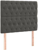 ΚΡΕΒΑΤΙ BOXSPRING ΜΕ ΣΤΡΩΜΑ ΣΚΟΥΡΟ ΓΚΡΙ 100X200 ΕΚ. ΒΕΛΟΥΔΙΝΟ 3138008