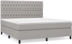 ΚΡΕΒΑΤΙ BOXSPRING ΜΕ ΣΤΡΩΜΑ ΑΝΟΙΧΤΟ ΓΚΡΙ 180X200 ΕΚ. ΥΦΑΣΜΑΤΙΝΟ 3142033
