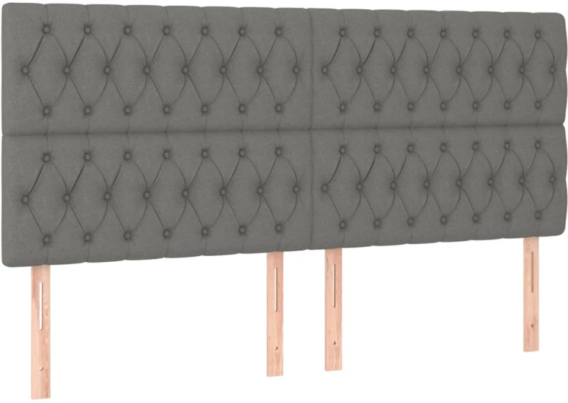 ΚΡΕΒΑΤΙ BOXSPRING ΜΕ ΣΤΡΩΜΑ ΣΚΟΥΡΟ ΓΚΡΙ 180X200 ΕΚ ΥΦΑΣΜΑΤΙΝ 3128222