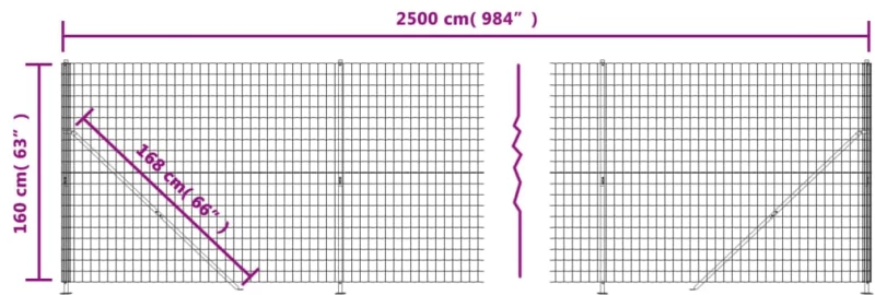 ΣΥΡΜΑΤΟΠΛΕΓΜΑ ΠΕΡΙΦΡΑΞΗΣ ΑΝΘΡΑΚΙ 1,6 X 25 Μ. ΜΕ ΒΑΣΕΙΣ ΦΛΑΝΤΖΑ 154316