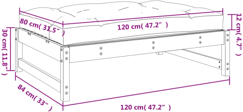 ΥΠΟΠΟΔΙΟ ΚΗΠΟΥ 120 X 80 ΕΚ. ΑΠΟ ΜΑΣΙΦ ΞΥΛΟ ΨΕΥΔΟΤΣΟΥΓΚΑΣ 825742
