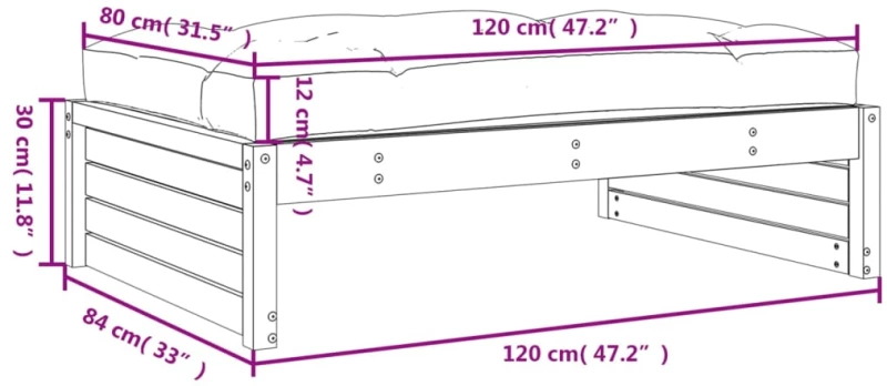 ΥΠΟΠΟΔΙΟ ΚΗΠΟΥ ΜΕΛΙ 120 X 80 ΕΚ. ΑΠΟ ΜΑΣΙΦ ΞΥΛΟ ΠΕΥΚΟΥ 825768