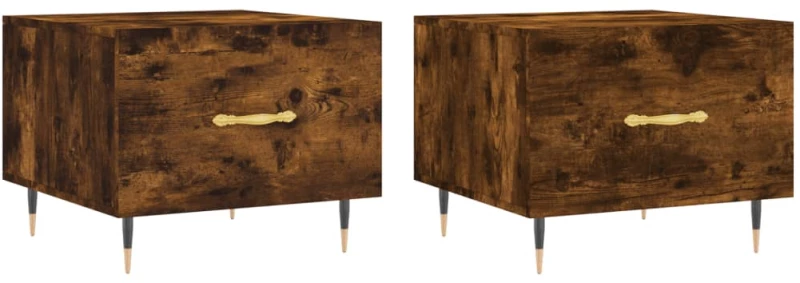 ΤΡΑΠΕΖΑΚΙΑ ΣΑΛΟΝΙΟΥ 2 ΤΕΜ ΚΑΠΝΙΣΤΗ OAK 50X50X40 ΕΚ ΕΠΕΞ. ΞΥΛΟ 829359