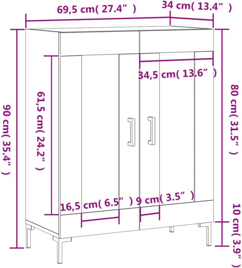 ΝΤΟΥΛΑΠΙ SONOMA ΔΡΥΣ 69,5 X 34 X 90 ΕΚ. ΑΠΟ ΕΠΕΞΕΡΓΑΣΜΕΝΟ ΞΥΛΟ 830199