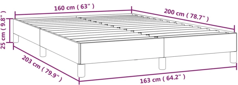 ΠΛΑΙΣΙΟ ΚΡΕΒΑΤΙΟΥ ΛΕΥΚΟ 160X200 ΕΚ. ΑΠΟ ΣΥΝΘΕΤΙΚΟ ΔΕΡΜΑ 346911